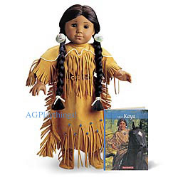 American Girl Kaya 1st edition Tepee, hot shield and fire accessory