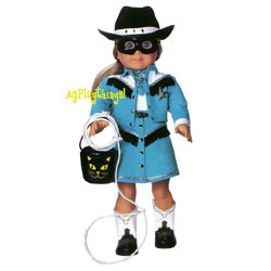 American selling Girl Pleasant Company Retired Halloween Rootin' Tootin' Cowboy Costume